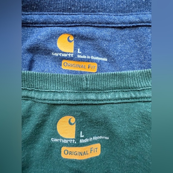 Carhartt K87 Pocket Tee Bundle | Size L | Blue + Green Workwear - Picture 8 of 9